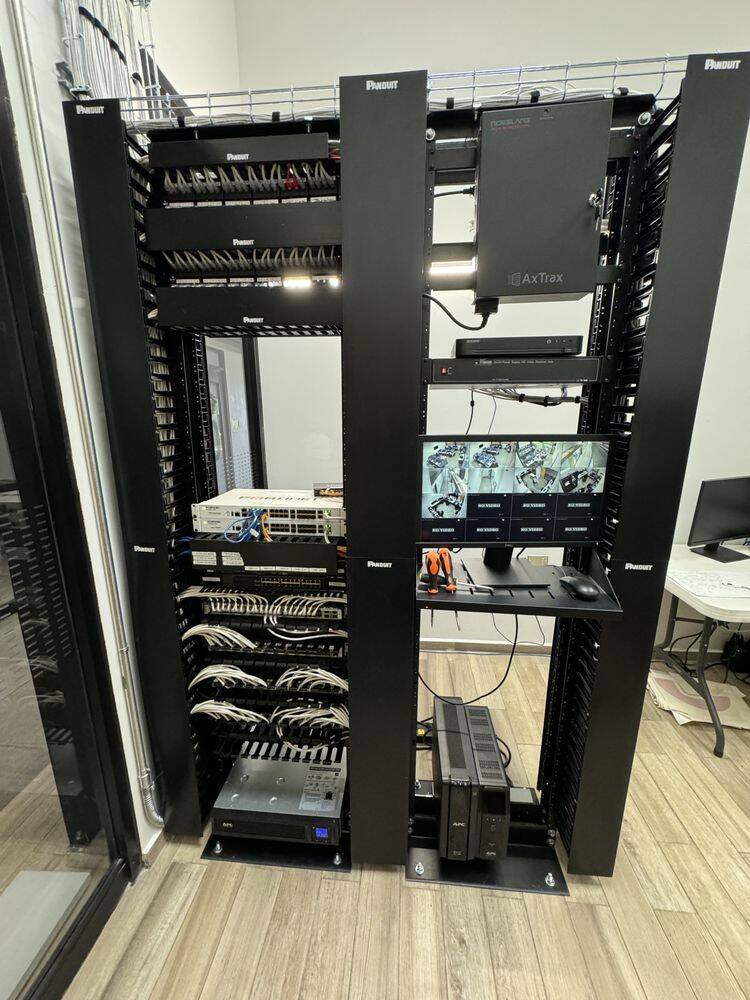 Clean network rack installation
